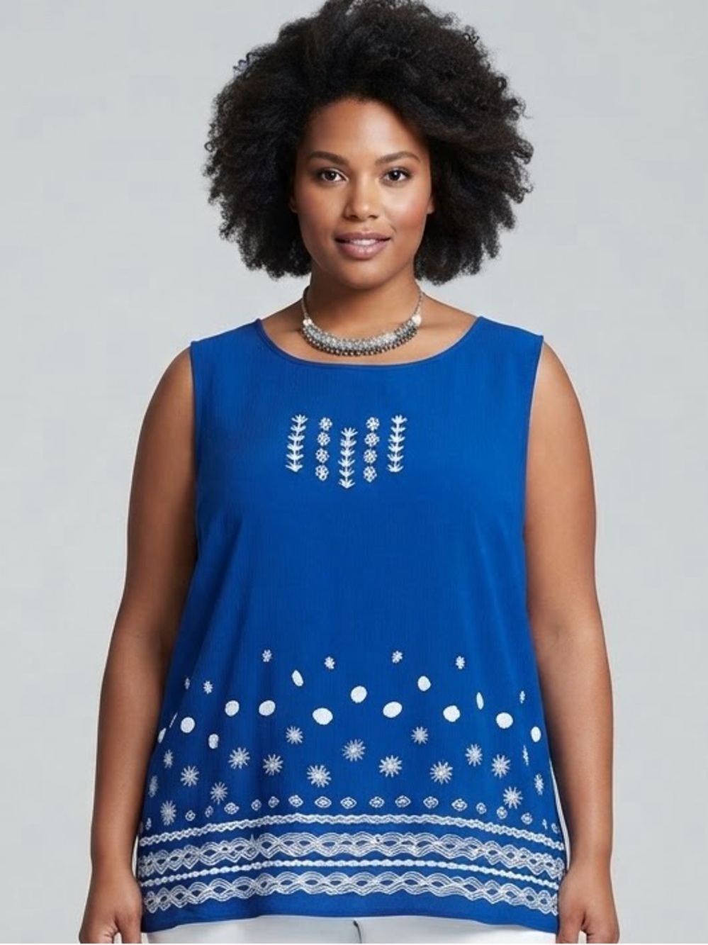 😍CLEARANCE - CLASSIC EDITIONS Women's Sleeveless Tank Top - Royal Blue XL